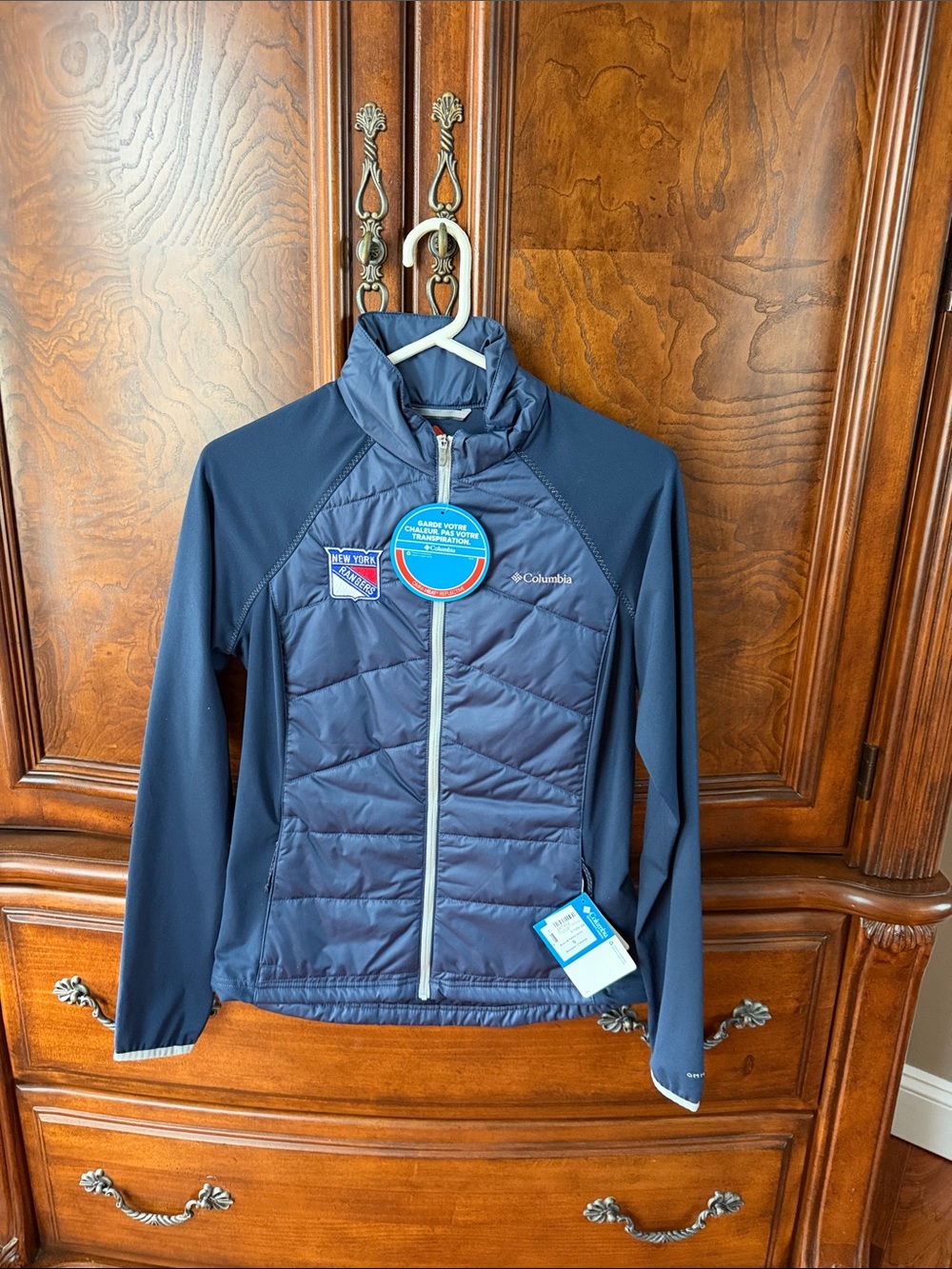 Columbia Women's Navy Blue Hybrid New York Rangers Jacket